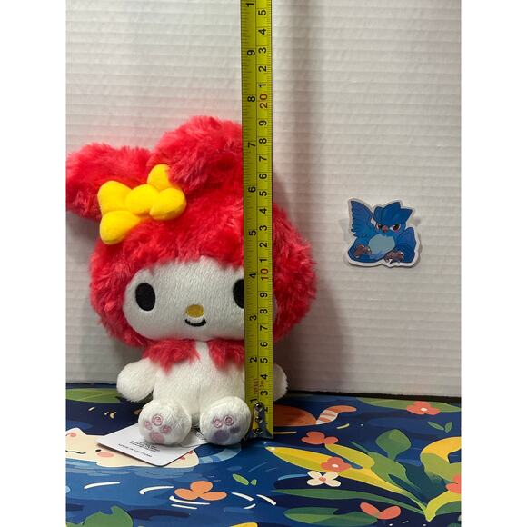 Sanrio My Melody Red Fuzzy Soft Plush Stuffed Animal Bunny Rabbit - Picture 2 of 11